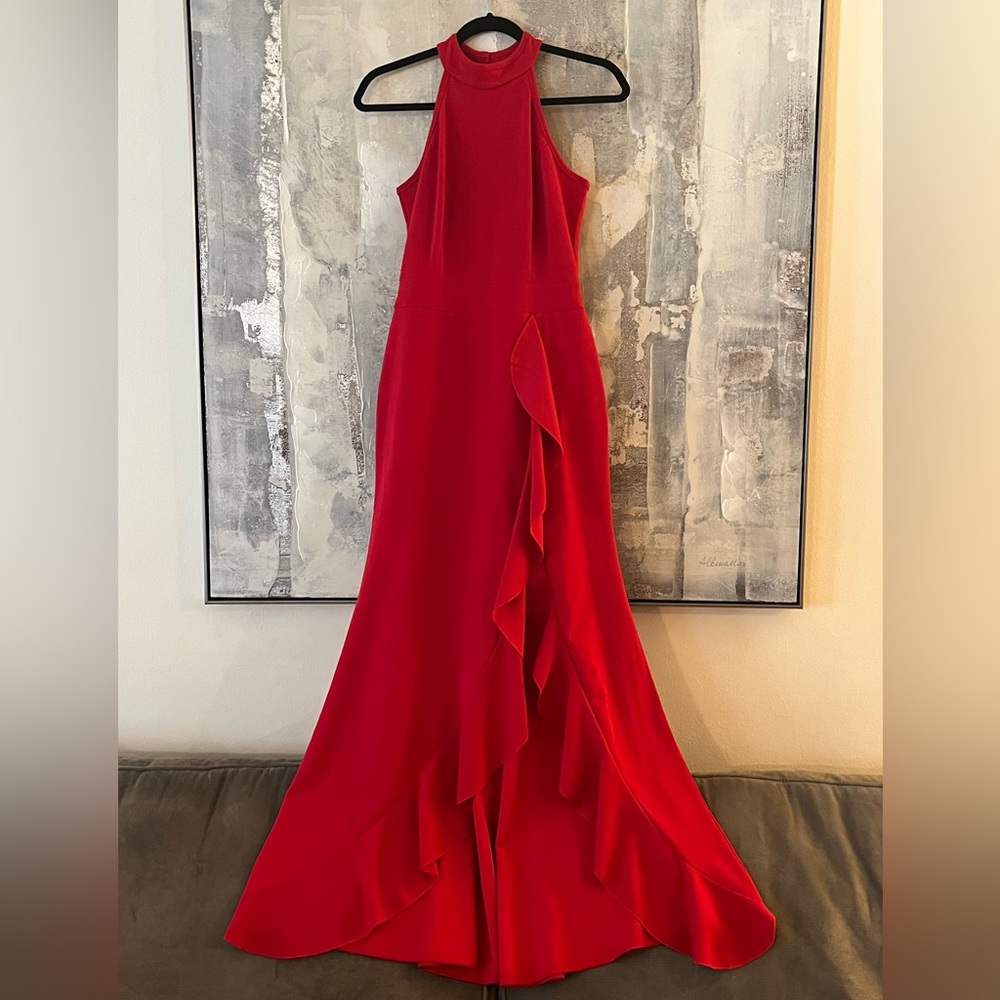 Red long dress size small NWT